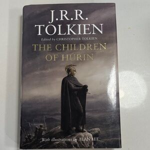 The Children of Húrin hardcover book by JRR Tolkien.